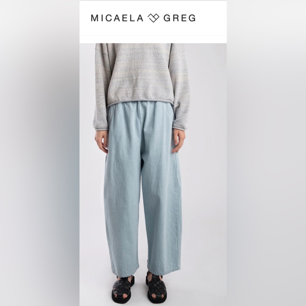 Women's Light Blue Barrel Pants